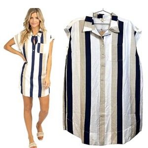 Brand New Kori America Boxy Tunic Shirt Dress